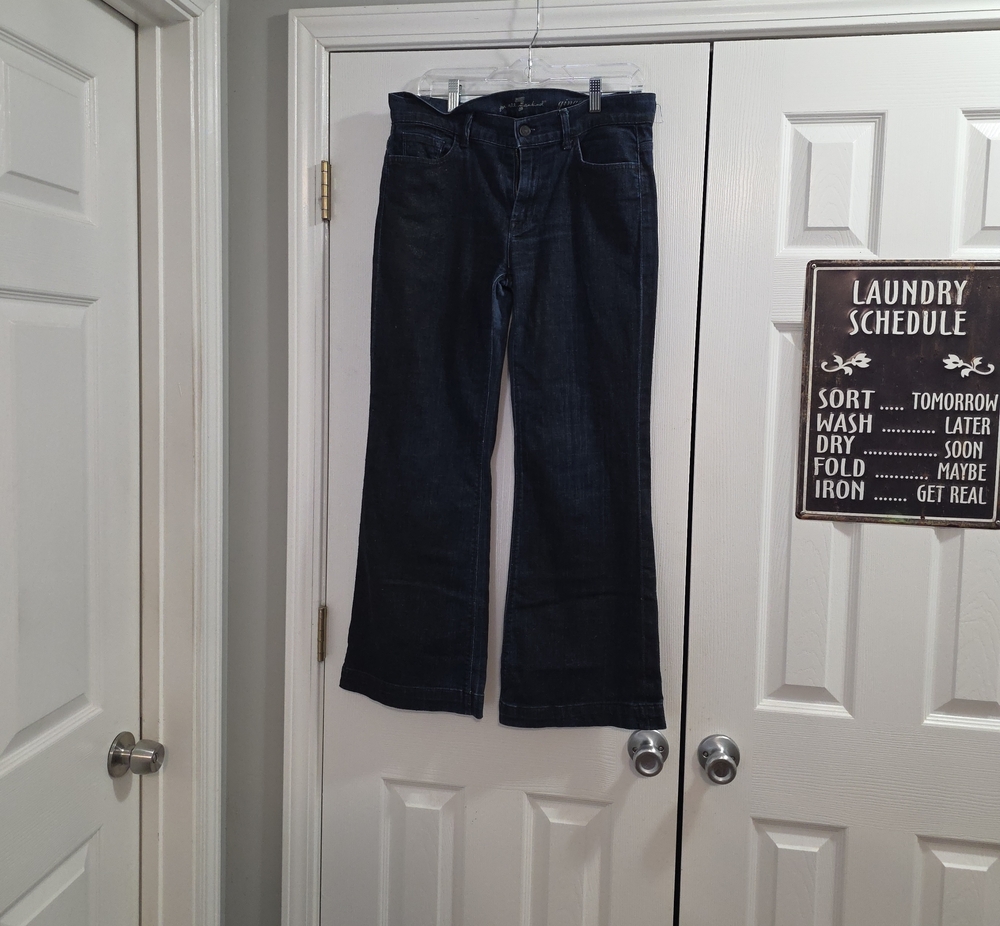 7 For All Mankind Dark Indigo Wide Leg Jeans